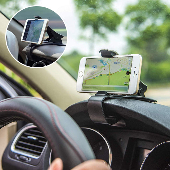 SUPPORT TELEPHONE VOITURE NOIR INSTALLATION RAPIDE ET SANS OUTIL