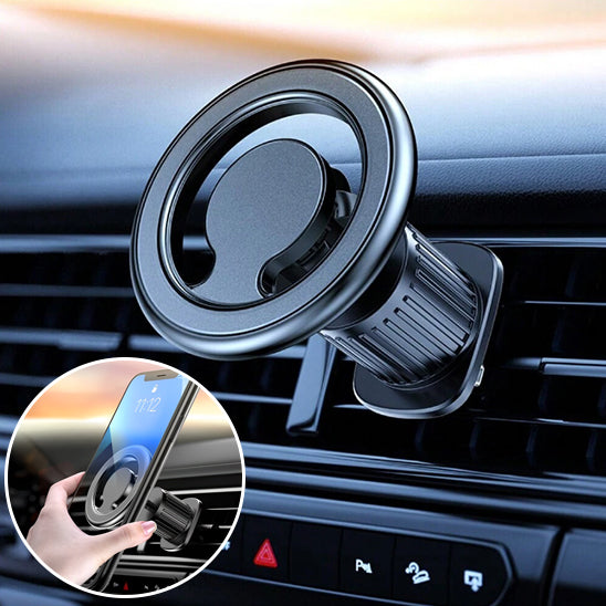CONDUCTEUR UTILISANT UN SUPPORT TELEPHONE VOITURE MAGNETIQUE POUR NAVIGATION