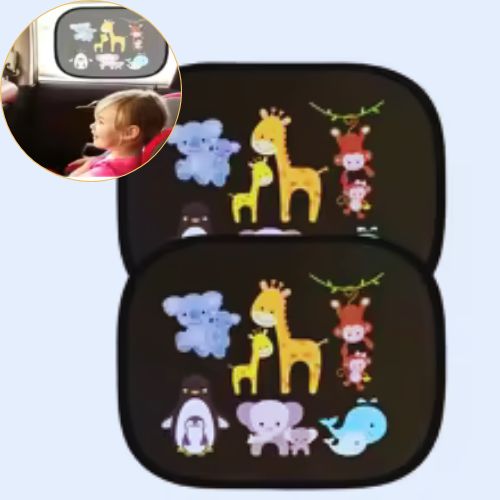 PARE SOLEIL BEBE VOITURE AUTO ADHESIF SANS VENTOUSE
