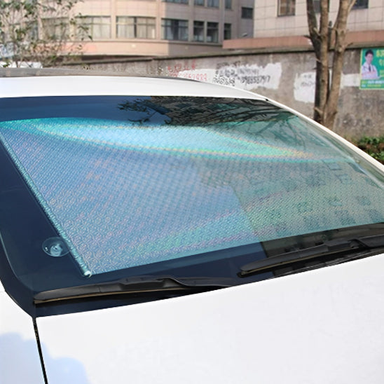 COMPARAISON AVANT APRES INSTALLATION DU PARE-SOLEIL DANS UNE VOITURE