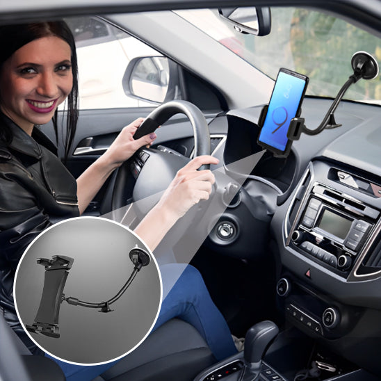 Support pour tablette voiture avec tablette affichant une application GPS