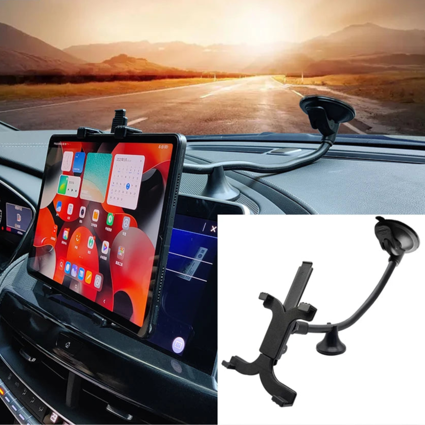 SUPPORT TABLETTE POUR VOITURE AJUSTABLE A 360 DEGRES ROTATION COMPLETE