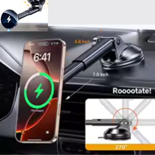 SUPPORT TÉLÉPHONE VOITURE MAGNÉTIQUE UTILISATION PRATIQUE