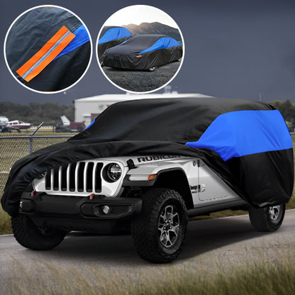 BACHE-VOITURE-SUV-NOIR-BLEU-CONTRE-LES-DOMMAGES-DU-SOLEIL-DE-LA-PLUIE-ET-DE-LA-GRELE
