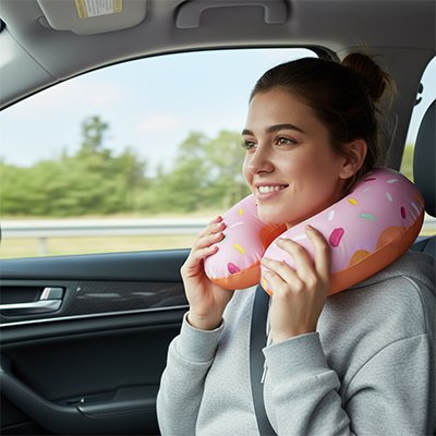 Coussin de voyage en mousse à mémoire de forme pour soulager les tensions