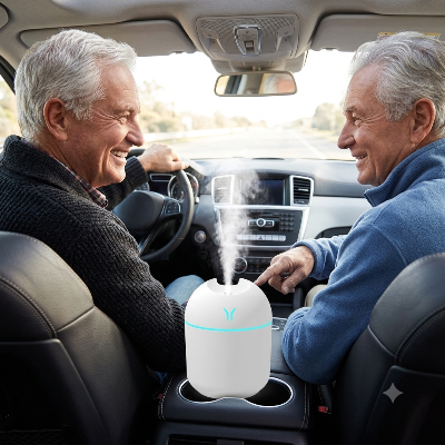 Humidificateur voiture diffusant une brume légère et agréable