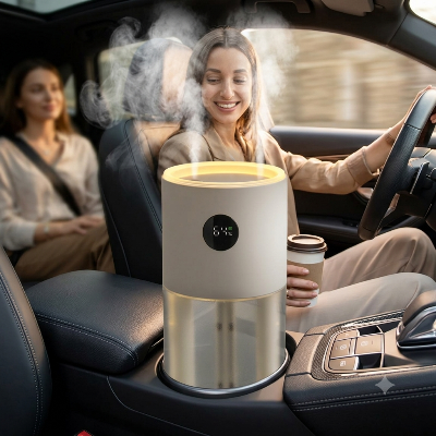 Humidificateur pour voiture aromathérapie compatible huiles essentielles