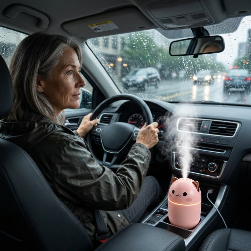 Remplissage du réservoir du Humidificateur d'air voiture
