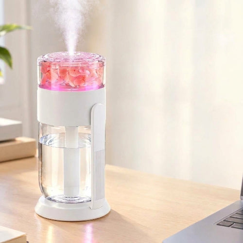Humidificateur d'air voiture Respira posé sur un bureau