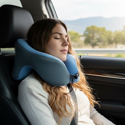 Oreiller de voyage élastique du coussin cervical épousant la nuque