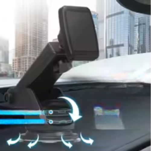 SUPPORT DE TELEPHONE POUR VOITURE  noir discret dans l’habitacle  citadine