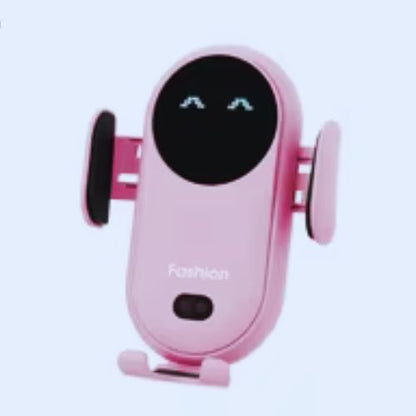 Support a telephone rose assorti à l’intérieur féminin d’un véhicule