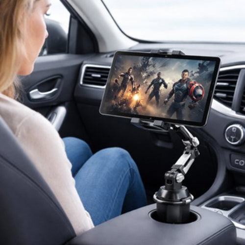 Support de tablette voiture idéale pour le télétravail ou le visionnage de vidéos en déplacement.