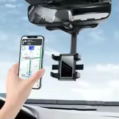 Installation simple du support voiture pour telephone sur un rétroviseur intérieur