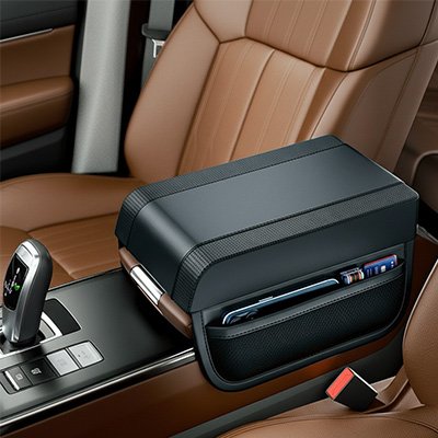 Accoudoir universel voiture  Support de coude en coton, rangement d'accoudoir
