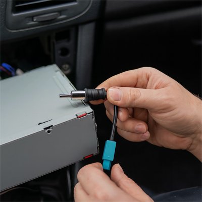 Adaptateur pour antenne autoradio ntenne FM/AM vers DIN