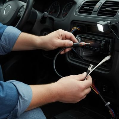 Adaptateur pour antenne autoradio Permet de convertir le signal d'une antenne FM/AM pour la réception radio numérique DAB
