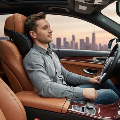 Appui tete pour voiture  offrant un soutien maximal, idéal pour les longs trajets