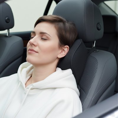 Appui tete voiture noir