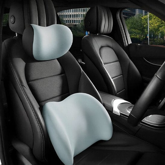 appuie tete voiture gris moderne