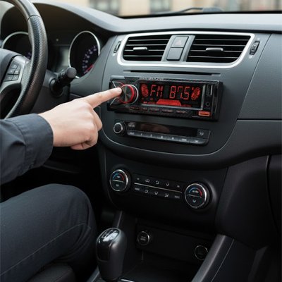 Autoradio bluetooth voiture stéréo TF carte USB avec entrée AUX dans le tableau de bord