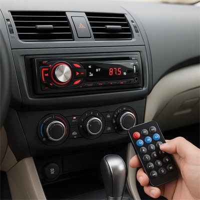 Autoradio bluetooth voiture USB SD AUX appel mains libres avec télécommande sans fil