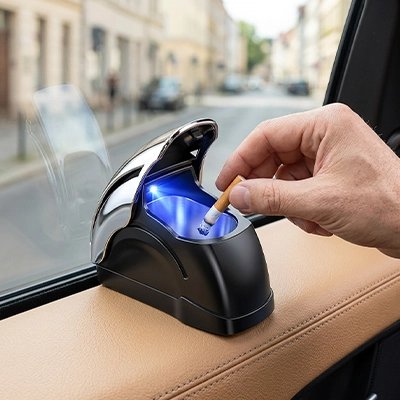 Cendrier voiture​ avec lumières LED