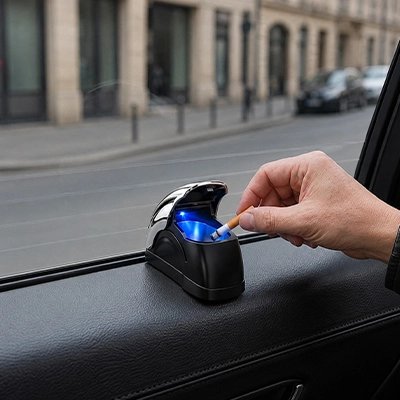 Cendrier voiture​ ouverture et fermeture