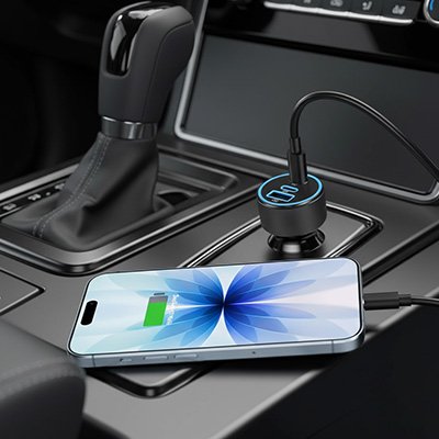 Chargeur allume cigare usb c à charge rapide