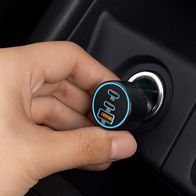 Chargeur allume cigare usb c en alliage
