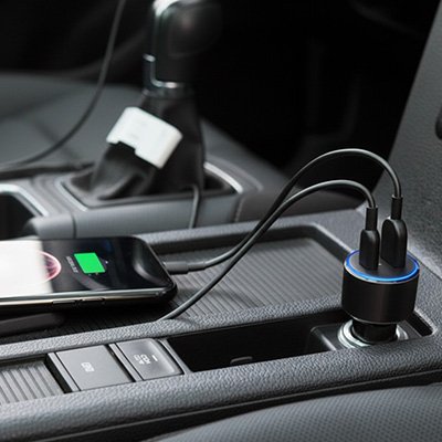 Chargeur allume cigare usb c USB-A à 3 ports 67W PD/QC