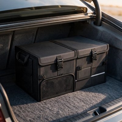 coffre rangement voiture avec des compartiments