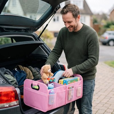 Coffre rangement voiture gain de place multifonctionnel