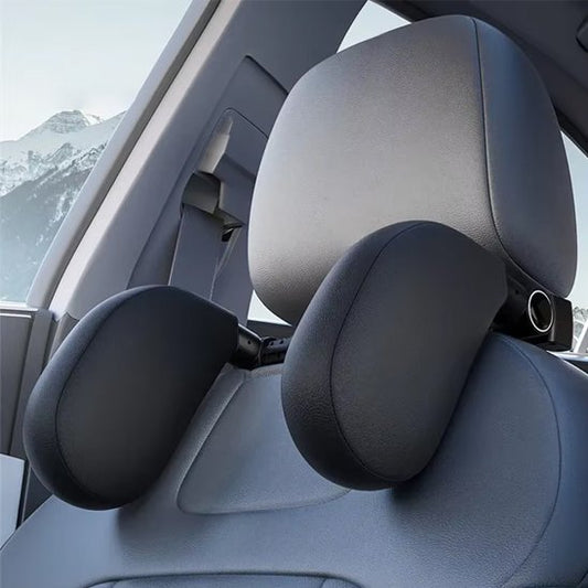 coussin appui tete voiture gris