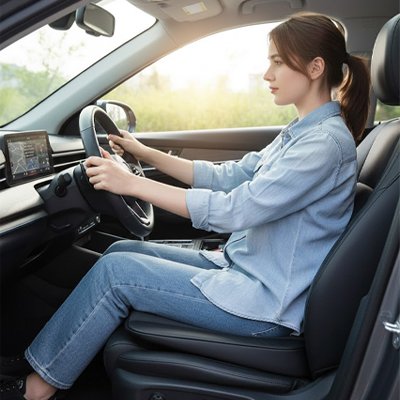 Coussin lombaire pour voiture noir