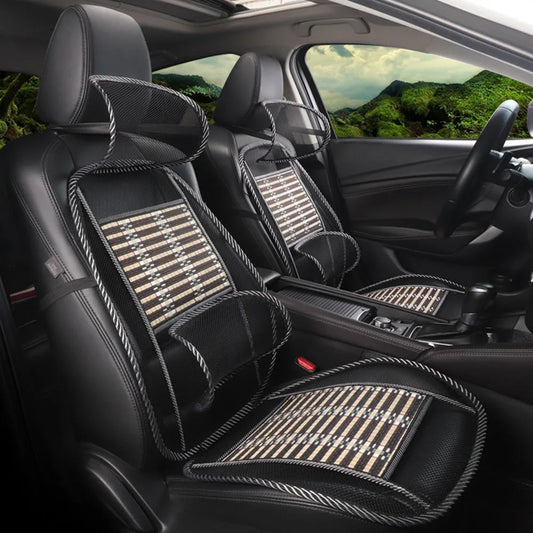COUSSIN LOMBAIRE POUR VOITURE EN SOIE DE BAMBOU RESPIRANTE