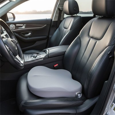Coussin voiture fessier gris forme mimoire