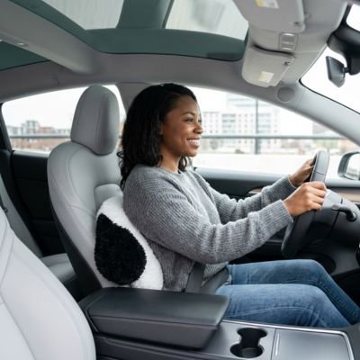 Coussin voiture lombaire design apaisant pour la colonne vertébrale