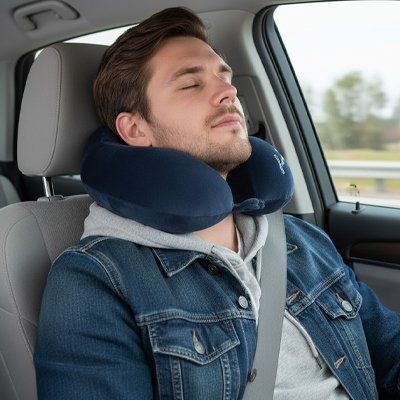 Housse douce et respirante du coussin de voyage