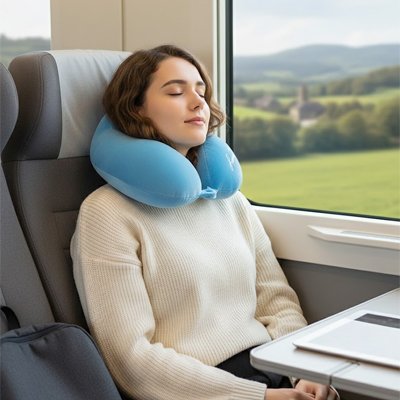 coussin de voyage compact acile à transporter