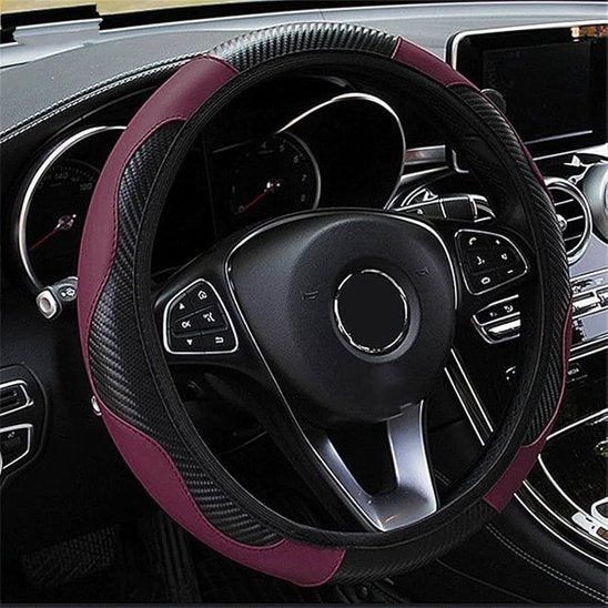  Couvre volant peugeot 208 antidérapant noir et rouge
