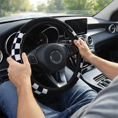 Couvre volant voiture blanc accessoire intérieur premium