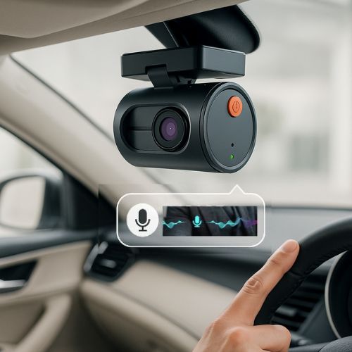 DASH CAM VOITURE DISCRÈTE AU DESIGN MODERNE AVEC VOIX COMMENDE