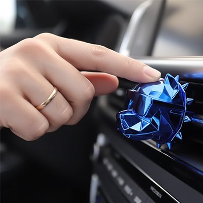 Diffuseur parfum voiture luxe bleu