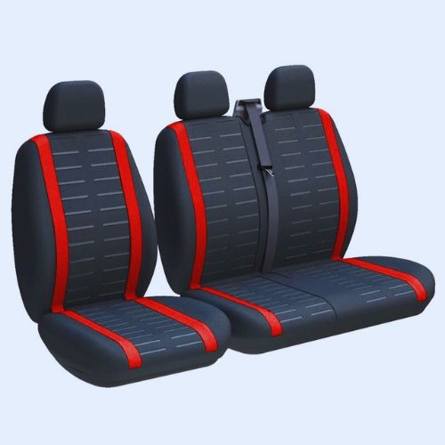 HOUSSE AUTO SIEGE compatible airbags pour sécurité maximale en voiture COULEU
 ROUGE