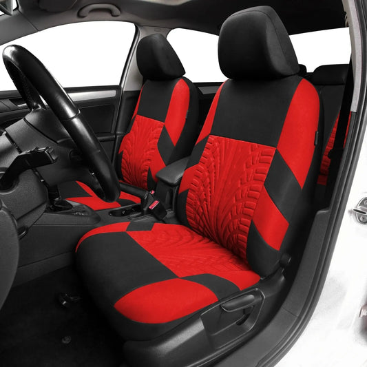 HOUSSE DE SIÈGE VOITURE AVEC MOTIF TRACES DE PNEUS POUR UN STYLE SPORTIF
