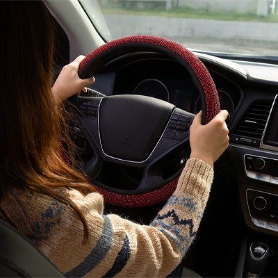 Housse de volant voiture douce pour conduite agréable