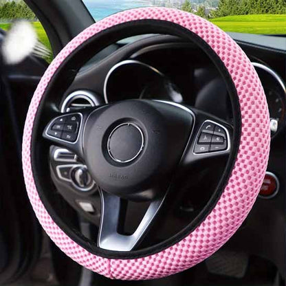 Housse pour volant de voiture rose respirante