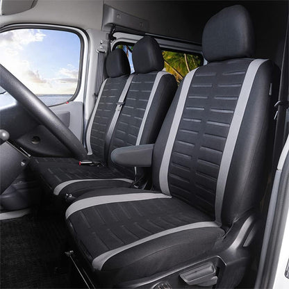 HOUSSE SIEGE VOITURE ELEGANTE AVEC FINITIONS DE QUALITE GRIS
