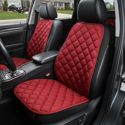 Housse siege voiture femme rouge et doux